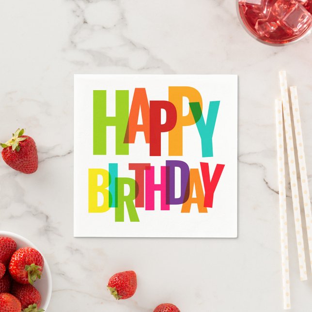 Guardanapo De Papel Feliz aniversário (Criador carregado)