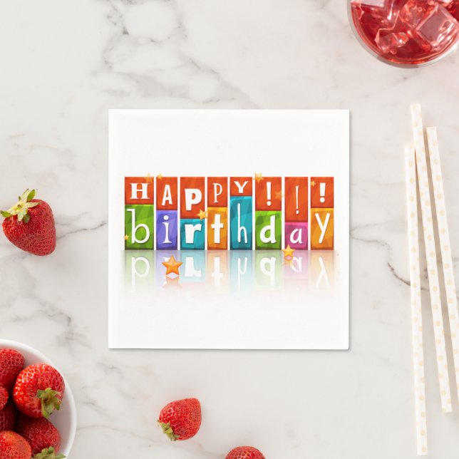 Guardanapo De Papel Feliz aniversário (Insitu)