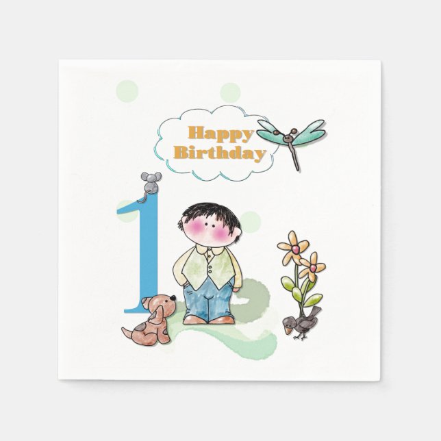 Guardanapo De Papel Feliz aniversário (Frente)