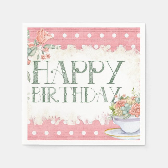 Guardanapo De Papel Feliz aniversário (Frente)