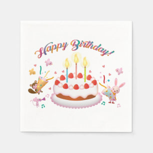 Guardanapo De Papel Feliz aniversário