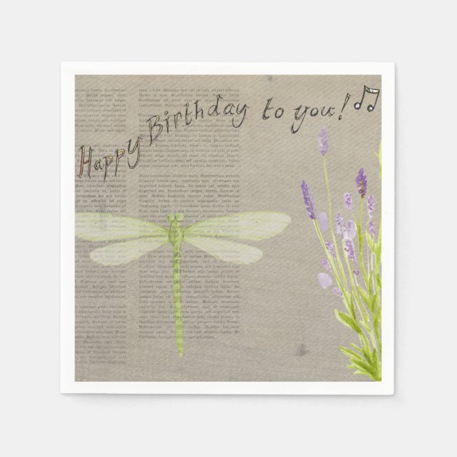 Guardanapo De Papel Feliz aniversário (Frente)