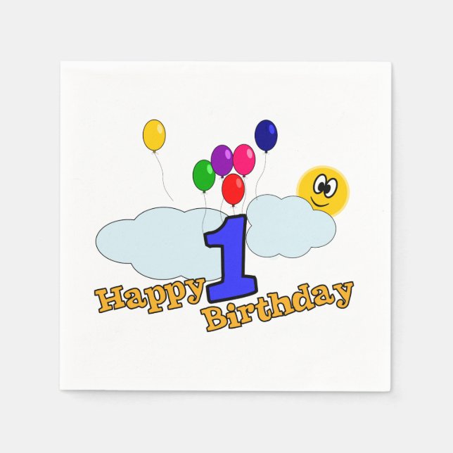 Guardanapo De Papel Feliz aniversário (Frente)