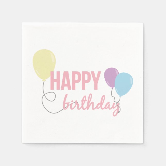 Guardanapo De Papel Feliz aniversário (Frente)