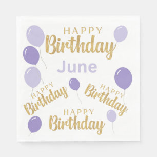Guardanapo De Papel Feliz aniversário aniversários de junho Papanicola