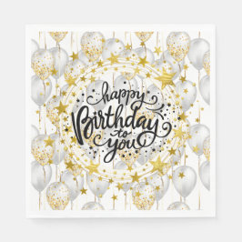 Guardanapo De Papel Feliz aniversário Balões Napkins