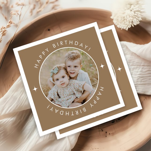 Guardanapo De Papel Feliz Aniversário Com Foto (Criador carregado)