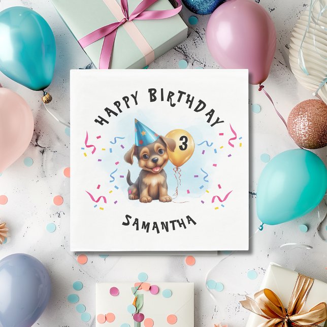 Guardanapo De Papel Feliz Aniversário da Festa de Aniversário (Criador carregado)