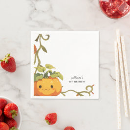 Guardanapo De Papel Feliz Aniversário da Terra da Abóbora Sorrindo