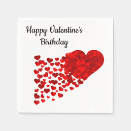 Guardanapo De Papel Feliz Aniversário de São Valentim
