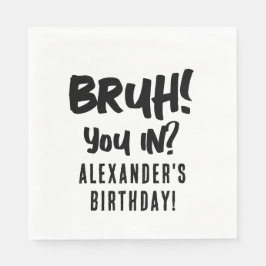 Guardanapo De Papel Feliz Aniversário do Bruh Boy Teenager Boy
