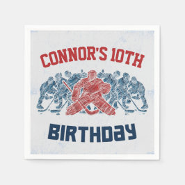 Guardanapo De Papel Feliz aniversário do Skate de Hockey Rink