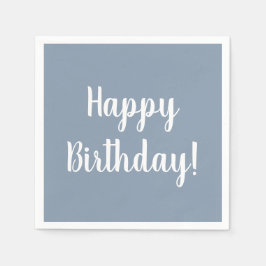 Guardanapo De Papel Feliz aniversário Dusty Festa de aniversário Azul