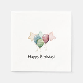 Guardanapo De Papel Feliz Aniversário Estrelas e Balões