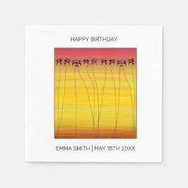 Guardanapo De Papel Feliz aniversário, Fantástico Sunset Tropical