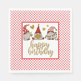 Guardanapo De Papel Feliz Aniversário Gnomos