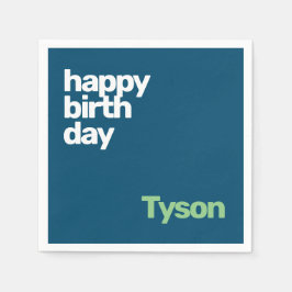 Guardanapo De Papel feliz aniversário mínimo de documentos modernos pe