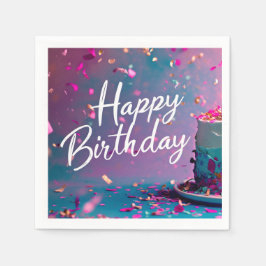 Guardanapo De Papel Feliz Aniversário Papel Napkin