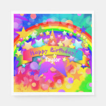 Feliz Aniversário Papel Napkins Rainbow HAMbyWG