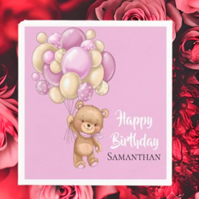 Guardanapo De Papel Feliz aniversário para nossa querida garota (Planning A Party Is Fun When You Shop With Us. Find Everything You Need)