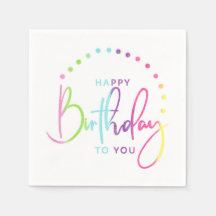 Feliz Aniversário Para Você Cores Arco-Íris