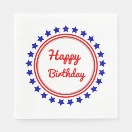 Guardanapo De Papel Feliz Aniversário Patriótico