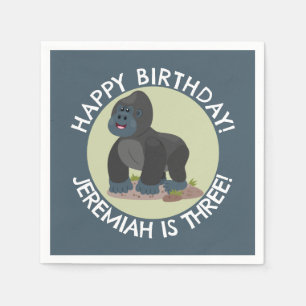 Guardanapo De Papel Feliz aniversário personalizado de desenho animado