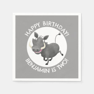 Guardanapo De Papel Feliz aniversário personalizado do warthog