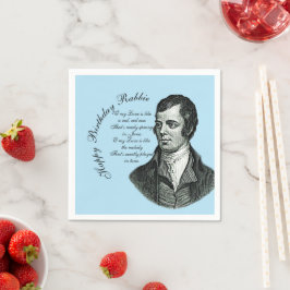 Guardanapo De Papel Feliz aniversário Rabbie - Robert Burns Small