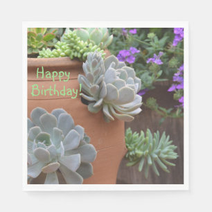Guardanapo De Papel Feliz Aniversário Viciado em Suculência