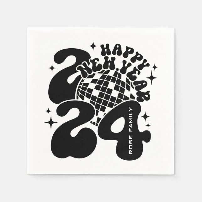 Guardanapo De Papel Feliz ano novo 2024 (Frente)