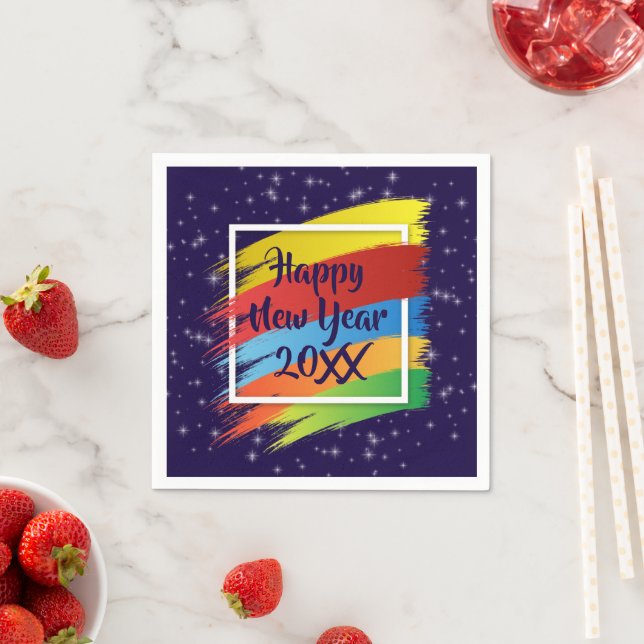 Guardanapo De Papel Feliz ano novo 20xx de Traços do Pincel (Insitu)