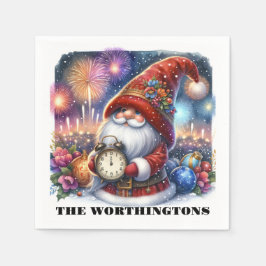 Guardanapo De Papel Feliz ano novo Gnome Napkins