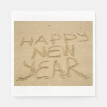 Feliz ano novo na areia