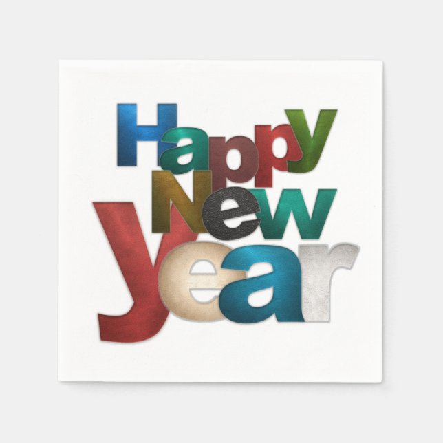 Guardanapo De Papel Feliz ano novo Napkins (Frente)