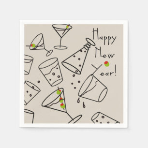 Guardanapo De Papel Feliz ano novo! Papel Napkins
