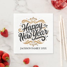 Guardanapo De Papel Feliz Ano Novo Personalizado