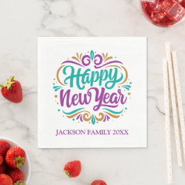 Guardanapo De Papel Feliz Ano Novo Personalizado