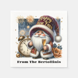 Guardanapo De Papel Feliz Ano Novo! Série dos Gnomos