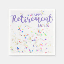 Feliz Aposentamento, Confetti Paper Napkin