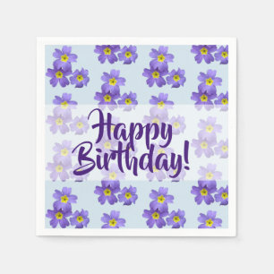 Guardanapo De Papel Feliz BirthdyaPapel Floral Napkins
