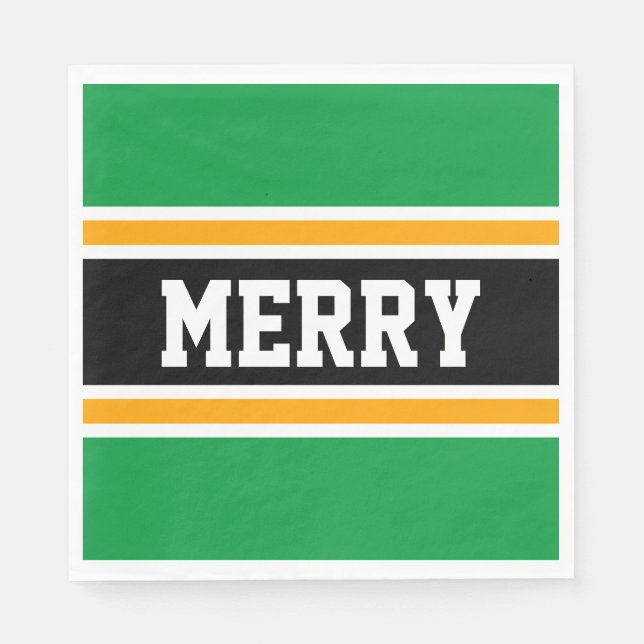 Guardanapo De Papel FELIZ Brilho Amarelo Amarelo Festivo Frisas (Frente)