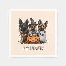 Feliz Cachorros German shepherd de Halloween