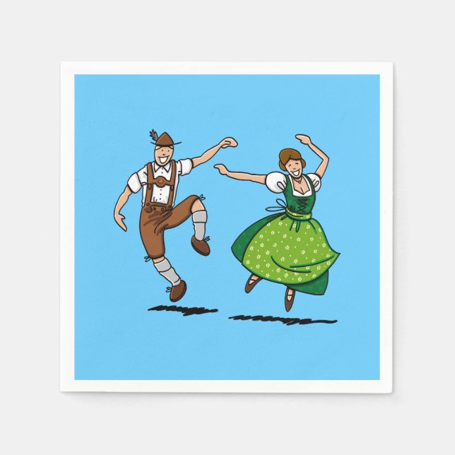 Guardanapo De Papel Feliz Casal FESTIVAL DE CERVEJA Dançante (Frente)