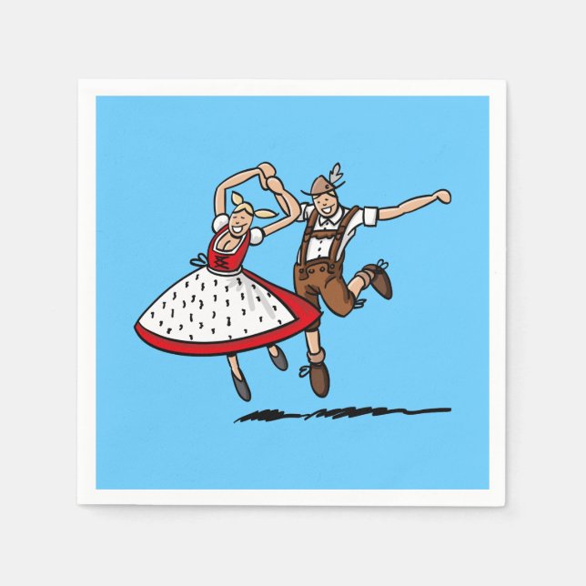 Guardanapo De Papel Feliz Casal FESTIVAL DE CERVEJA Dançante (Frente)