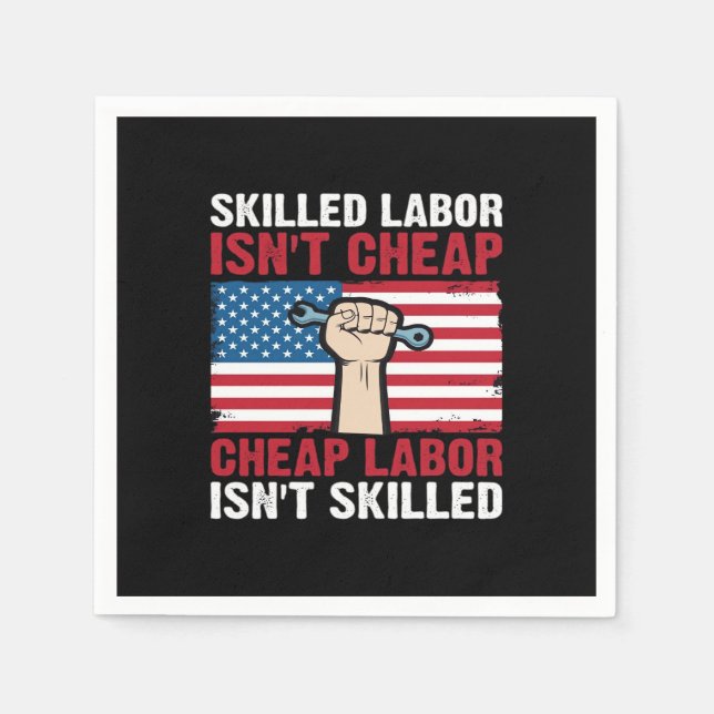 Guardanapo De Papel Feliz Celebrar Festival do Dia do Trabalho 2025 Cl (Frente)