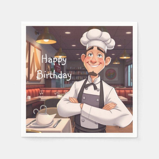 Guardanapo De Papel Feliz Chef (Frente)