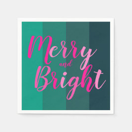 Guardanapo De Papel Feliz de Natal e Verde Brilhante