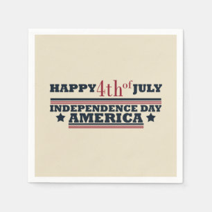 Guardanapo De Papel Feliz dia 4 de julho da independência da América