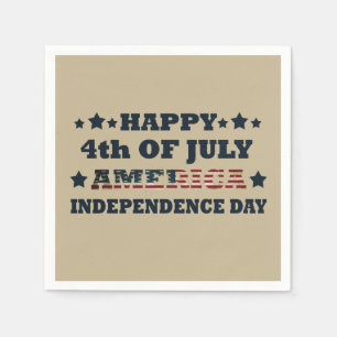 Guardanapo De Papel Feliz dia 4 de julho da independência da América